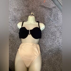 Shade & Shore Black and Cream Bikini Swimwear